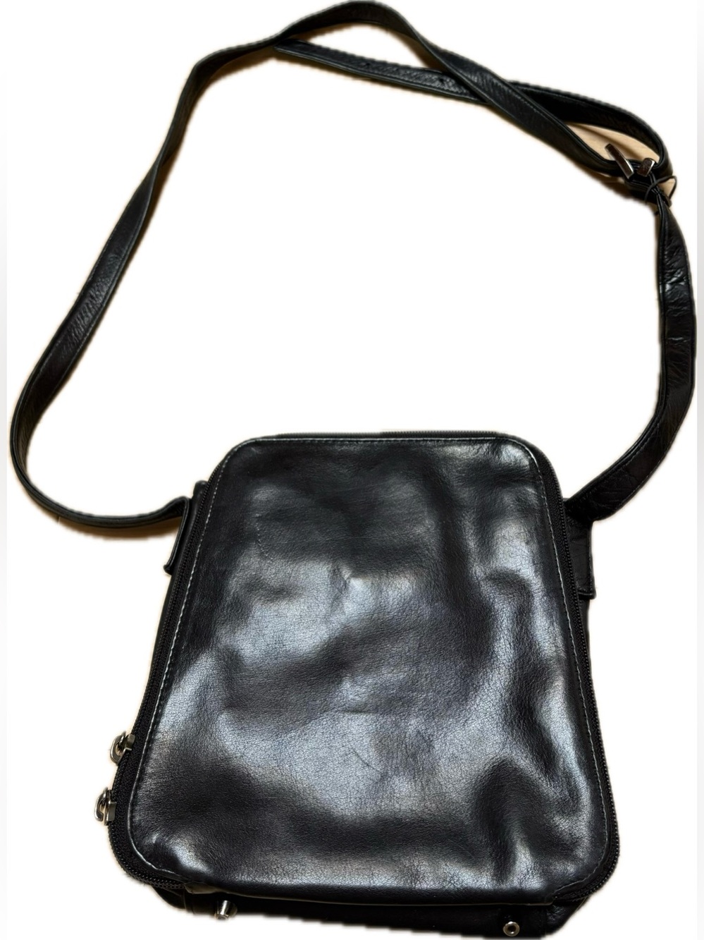Danier Black Leather Crossbody Bag